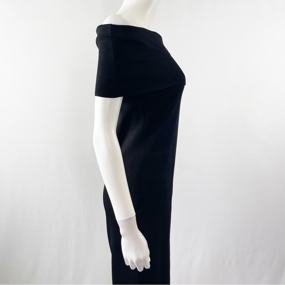 Club Monaco Sheath Dress Black Off The Shoulder Knit Size S - Picture 6 of 11